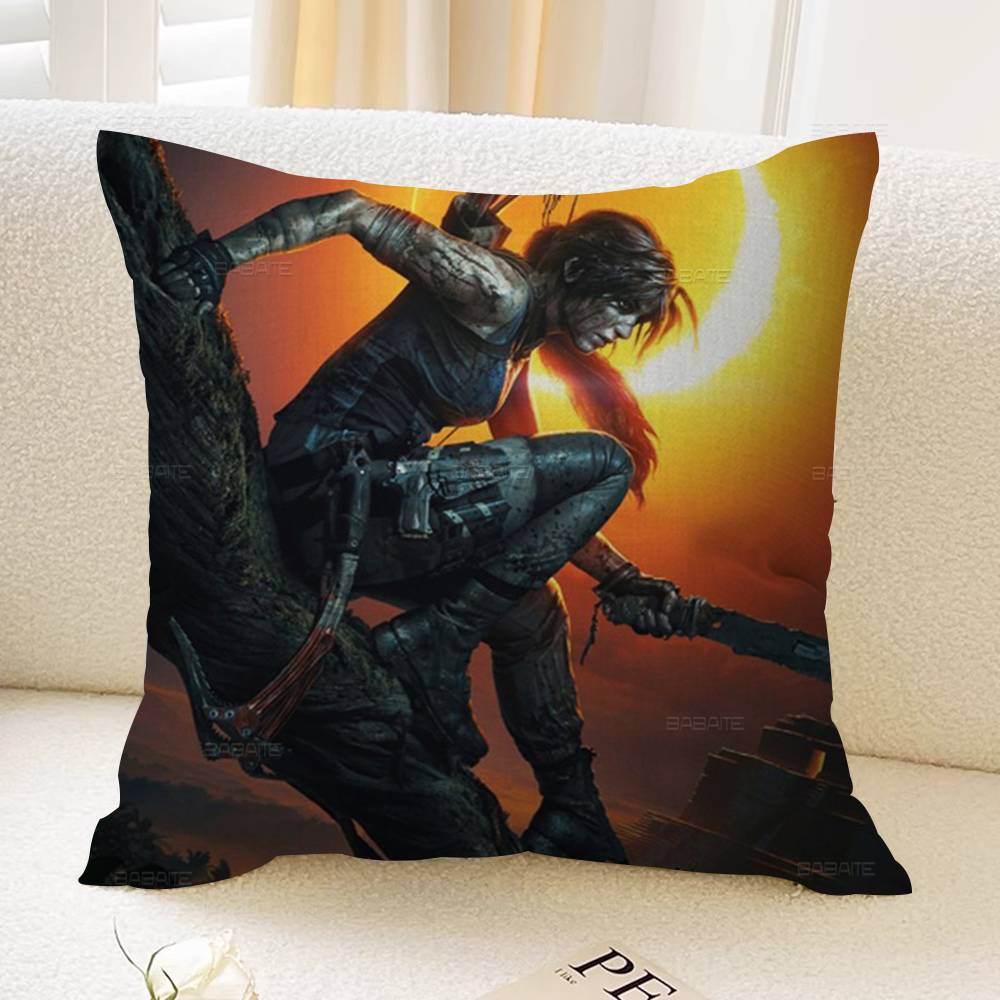 Game T-Tomb R-Raider Pillow Gift Home Office Decoration Pillow Bedroom Sofa Car Cushion CoverPillow Case