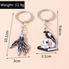 2 Pcs Skull Keychain Halloween Ghost Claws Key Ring Pendants for Men Women Handbag Decor Charms DIY  key Chain Jewelry Gifts