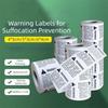 800Pcs Self-Adhesive Choking Warning Stickers Safety Warning Decals  Plastic Packaging Bags