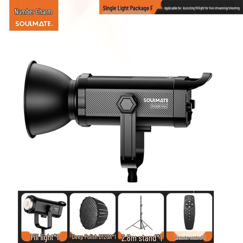SOULMATE Qicheng E300Bi Max 300W Bi-color COB Video Light