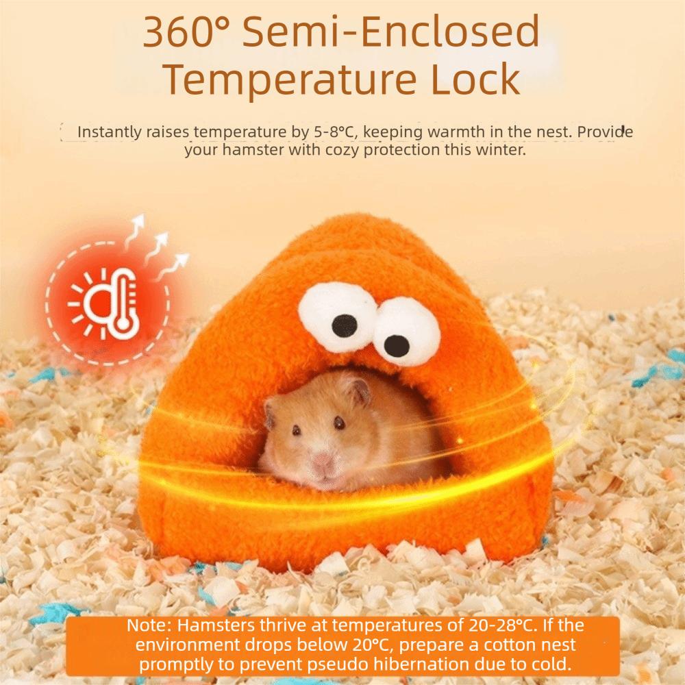 Cozy Hedgehog Hideout Nest Cold-proof Pet Cotton Hut Hamster Bed House Cage Accessories