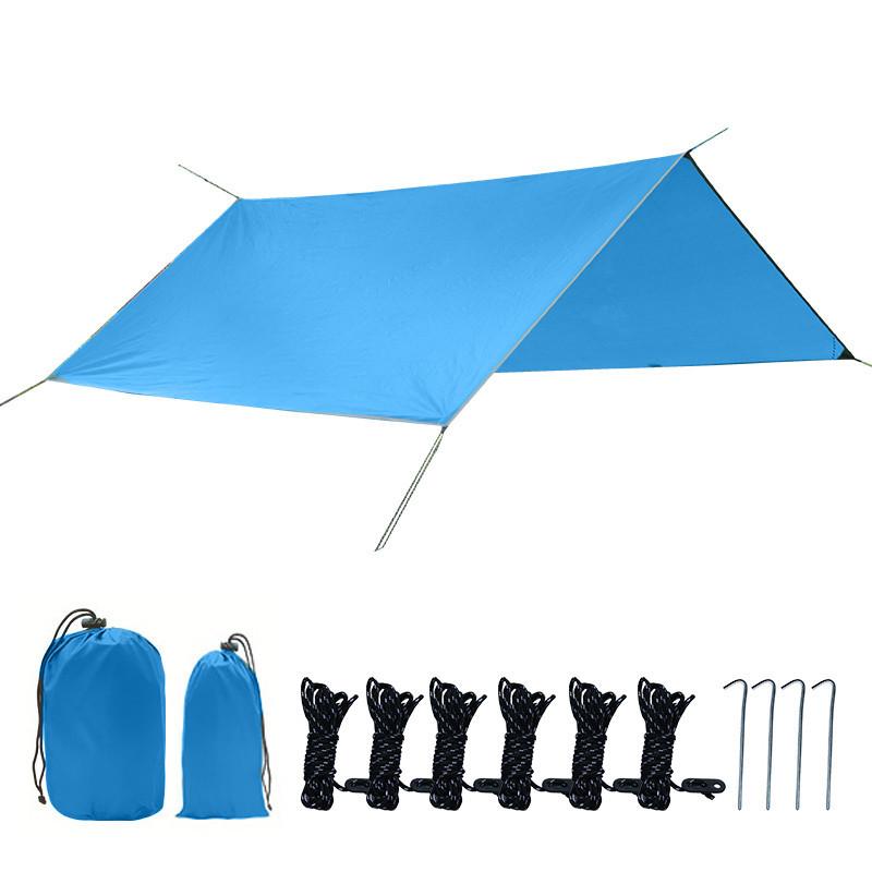 Waterproof Tarp Tent Shade Outdoor Camping Hammock Rain Fly UV Garden Awning Canopy Sunshade Ultralight 300x300cm