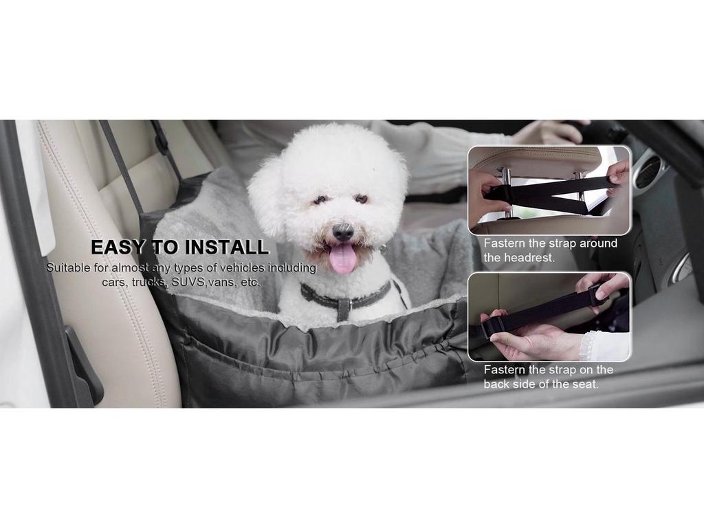 Pet Car Seat Cover & Dog Bed for Small/Medium Dogs - Outdoor, Front Seat, In Stock