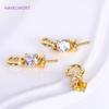 18K Gold Plated Pearl Inlaid Zircon Pearl Pendant Fittings,Component Mounting For Necklace Making Findings,Supplies For Jewelry