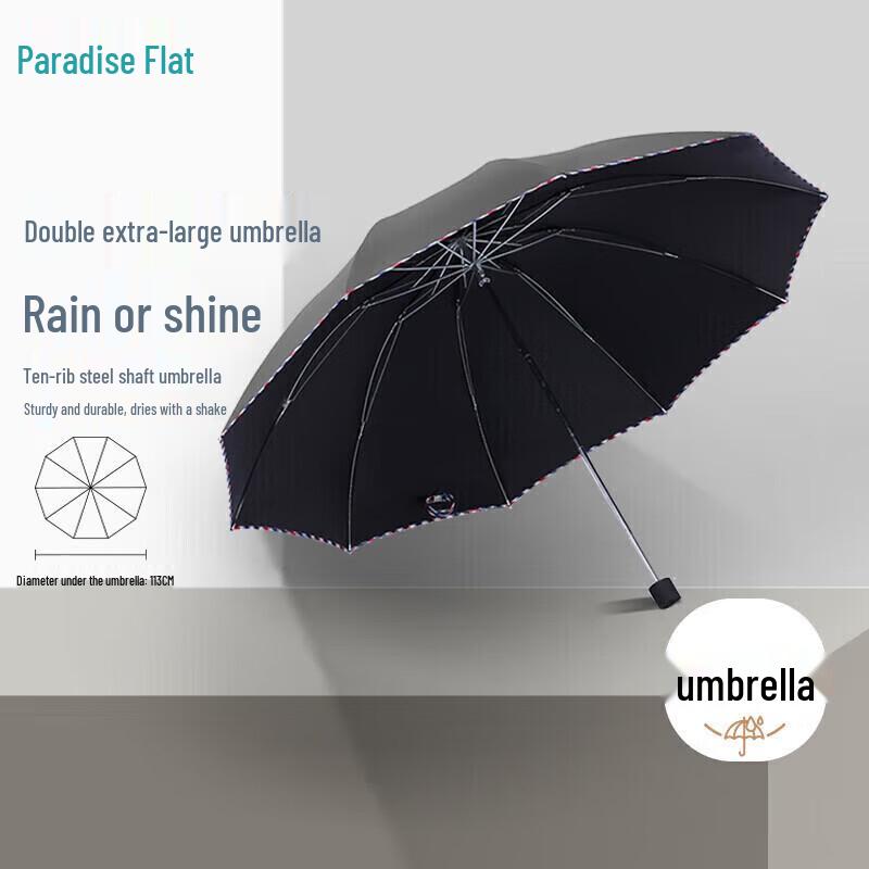 Heaven Parasol 10-Rib 3-Fold Windproof UV Protection Umbrella