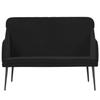 351469 vidaXL Black Bench 110x76x80 Cm Velvet
