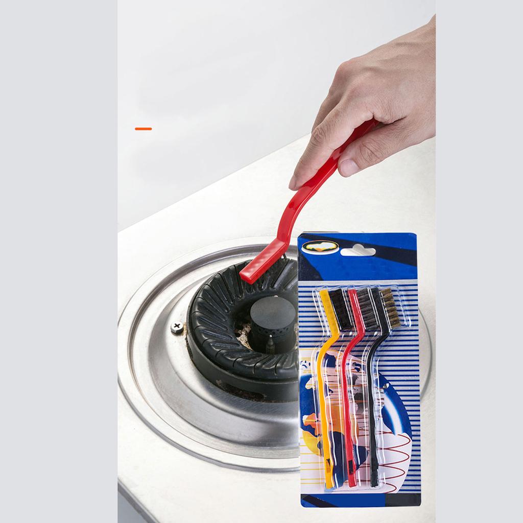 Kitchen Scrub Brush Efficient Cleansing Comfortable Grip Steel Wire Brush for Stove Range Hood