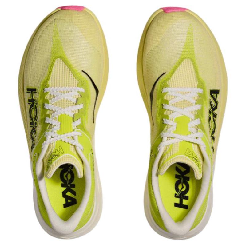 HOKA ONE ONE Rocket X 3 Slip Resistant And Breathable Low top Running Shoes Unisex Yellow Forehead Sneakers 1168724-SNLG