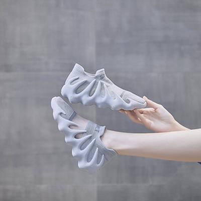 Ins mesh ademende sokken schoenen dames 2025 zomer nieuw Koreaanse versie vliegend geweven Xiaolongbao hardlopen casual schoenen 450-11