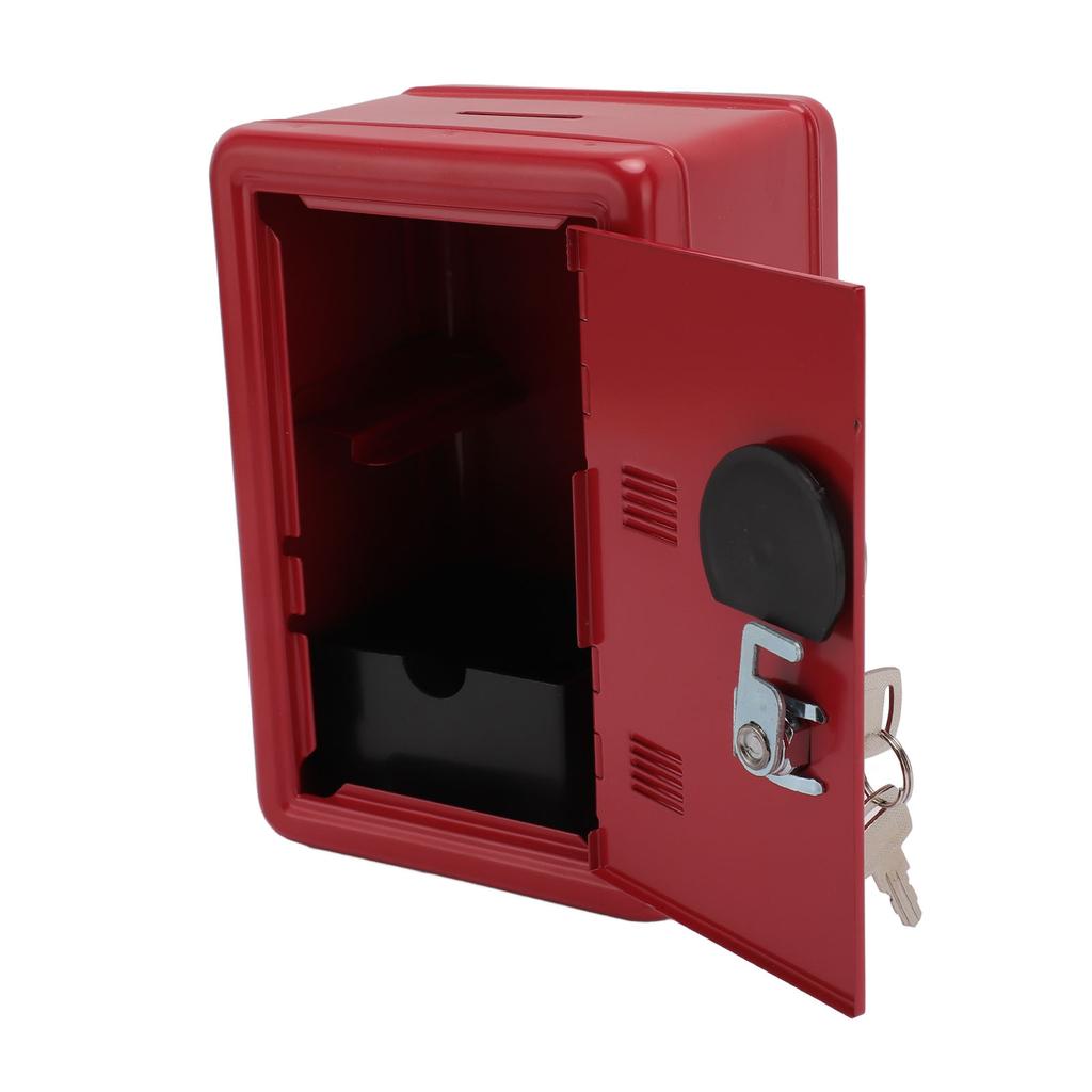 Mini Safe Box Red Dictionary Shape Money Bank Metal Piggy Bank with Lock Key Password for  Jewe