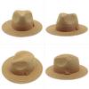 Unisex Summer Panama Sun Hat - Fashionable Straw Braid Fedora for Outdoor and Beach Wear.