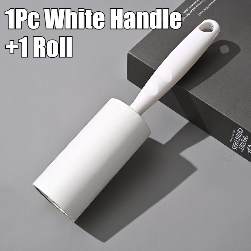 Portable Tearable Adhesive Roller with Handle Reusable Clothes Pet Hair Remover Brush Household Sticky Cleaning Tool Lint Roller