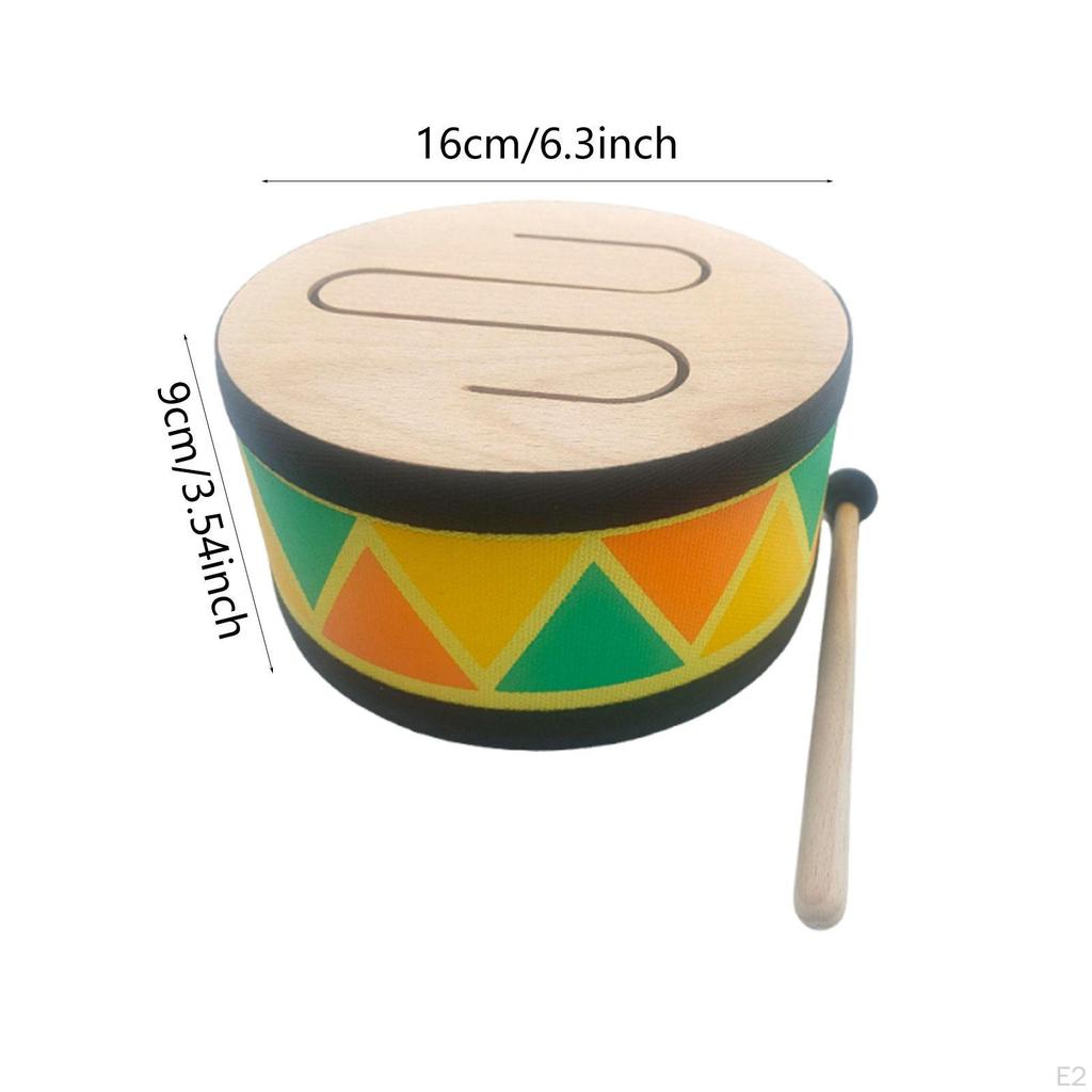 Wooden Hand Drum Percussion Instrument Musical Toy Professional Sturdy Lightweight Educational with