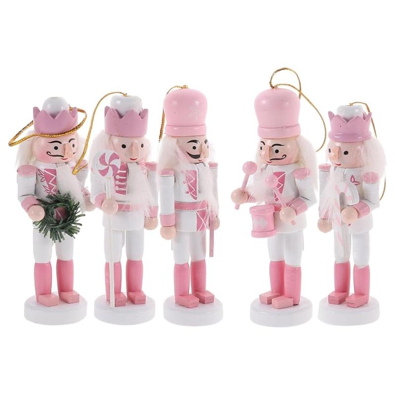 5pcs Creative Christmas Nutcrackers Soldier New Year Birthday Wedding Decor X3UC