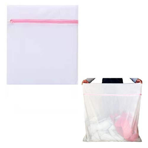 Stoooduo Large Laundry Net, Set of 3, L: 60*80cm*1, Square, Non-Fluorescent, Antibacterial, Honeycomb Mesh, Machine Washable, Prevents Tangles, Scratc