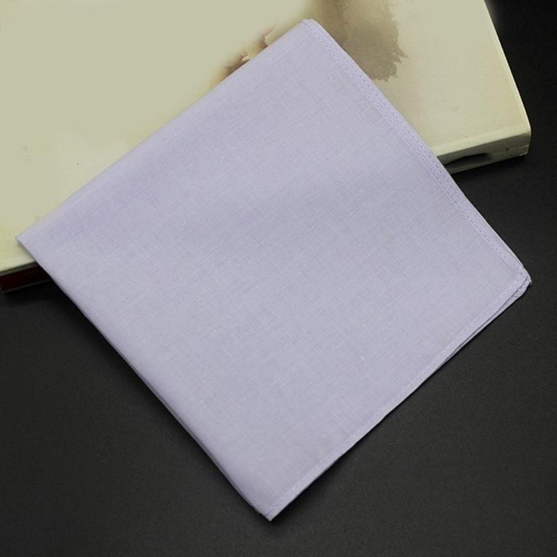 28x28cm Tie Dye Square Plain Color Handkerchief for Woman Gentleman Handkerchief