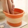 Foldable Foot Bathtub Portable Foot Soaker Tub with Cover Lid Wash Basin Home Laundry Basket Massage Bath Soak Feet Container