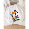 European Sizes Girls' Soft Crewneck Sweatshirt Rainbow Striped Cat Floral Print Design, Casual All-Match, Ideal Holiday Present