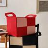 Korean Style Home Supplies Sundries Sorting Basket Folding Colorblock Felt Organizer Box Underwear Socks Baby Toy Storage Basket