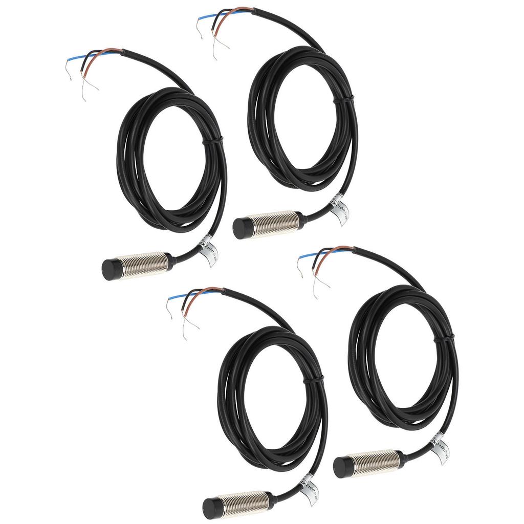 4 Sets Proximity Sensor 3 Wire NPN NC Contact Inductive Proximity Switch 4mm Detection Distance
