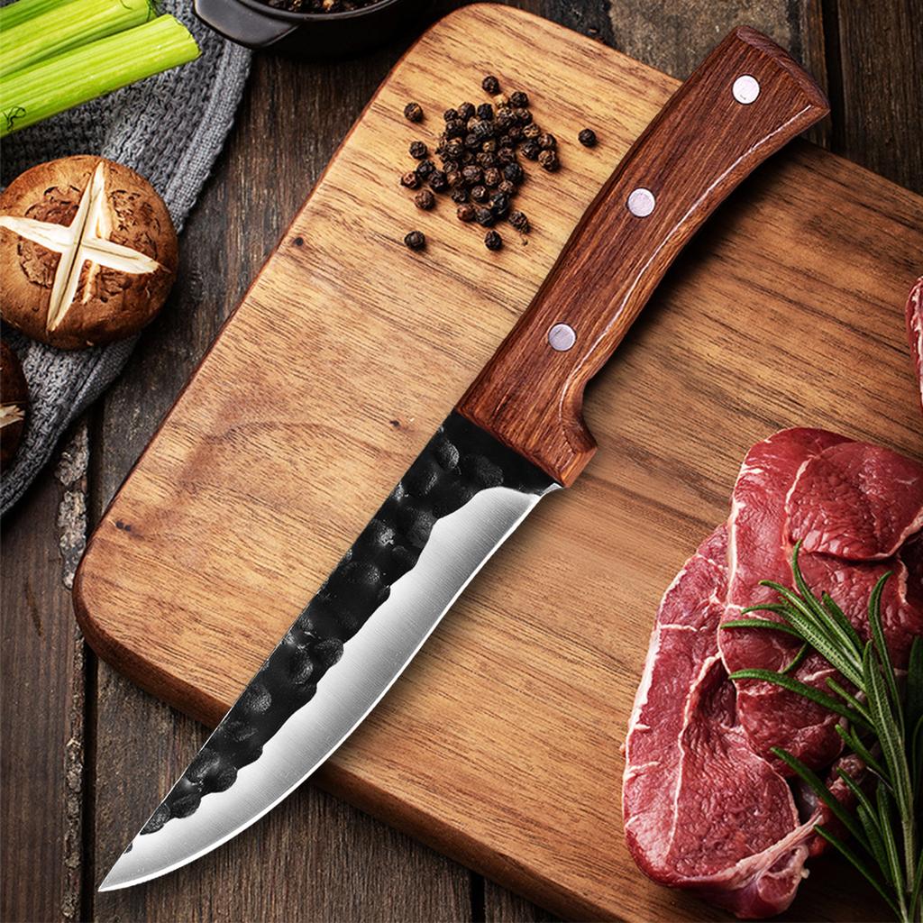 Hunting Knife Stainless Steel Boning Butcher Knife Meat Cleaver Camping Knife Kitchen Scissors Chicken Bone Shears