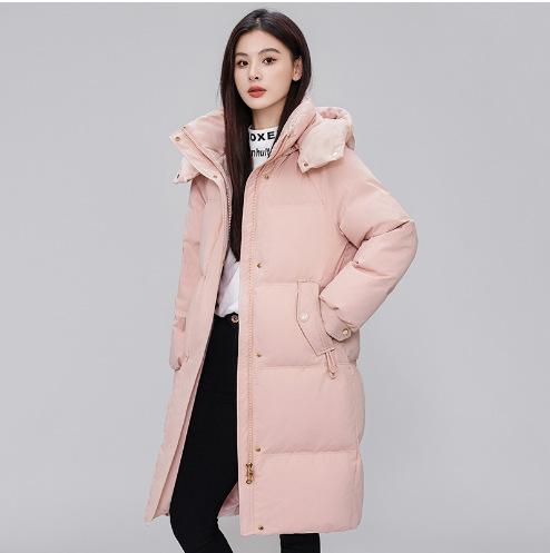 Anti-season new down jacket women's large size winter medium and long brand thickened warm white duck down jacket