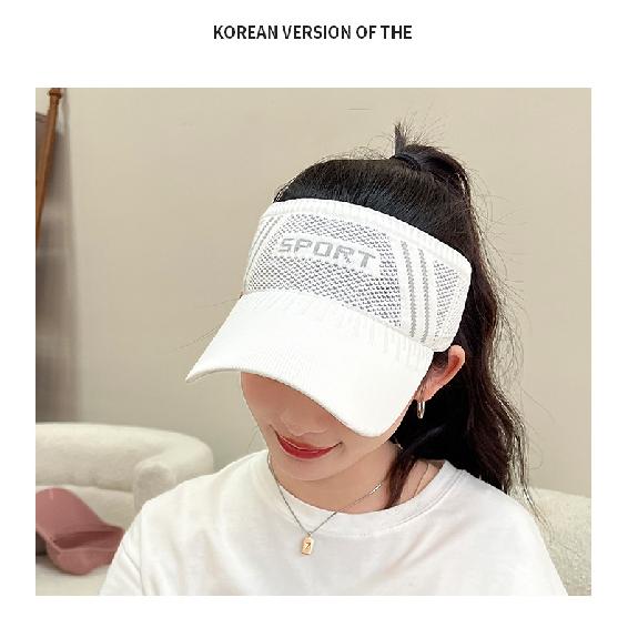2024 new face sunscreen big hat visor face UV protection visor marathon outdoor empty top hat running hat