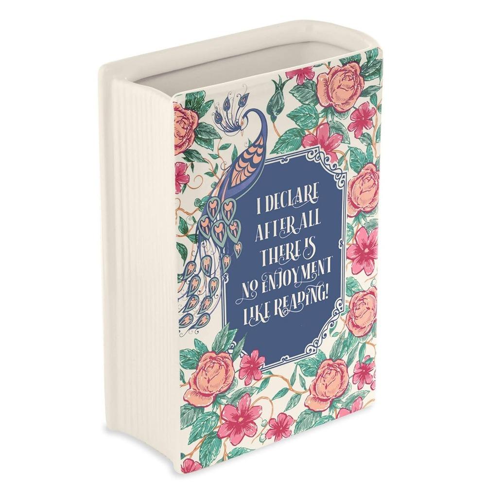 Ręcznie robiony ceramiczny wazon na kwiaty, aranżacja kwiatowa, wazon w kształcie książki, kreatywny wazon dekoracyjny z ceramiki w kształcie książki