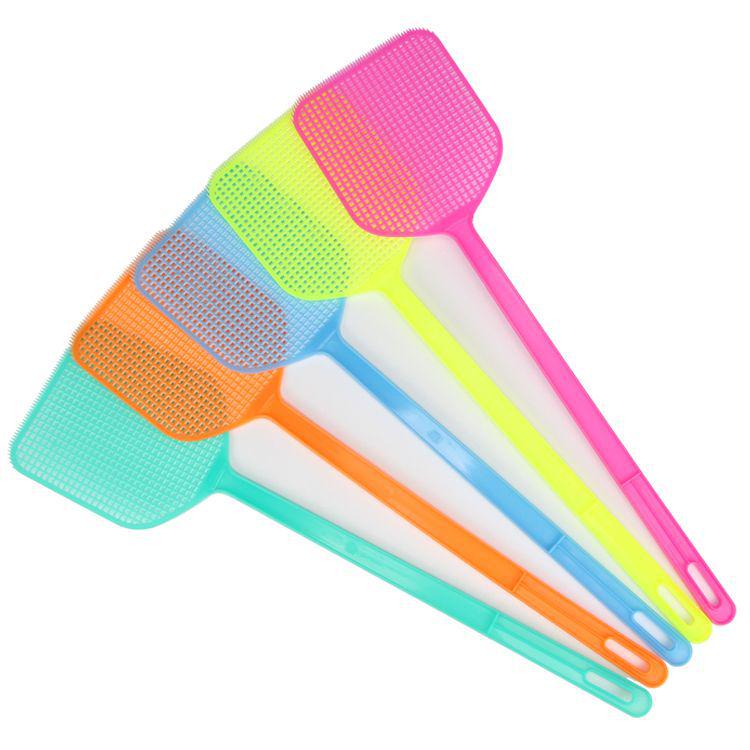 Stabile Fliegenklatsche aus Kunststoff mit langem Griff – Große, manuelle Mückenklatsche für den Sommer