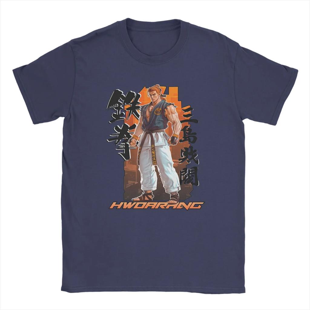 Men Tekken Japanese Fighting Game T-Shirts 100 Cotton Clothing Beach Streetwear Short-Sleeved T Shirt Crewneck Casual Tshirt