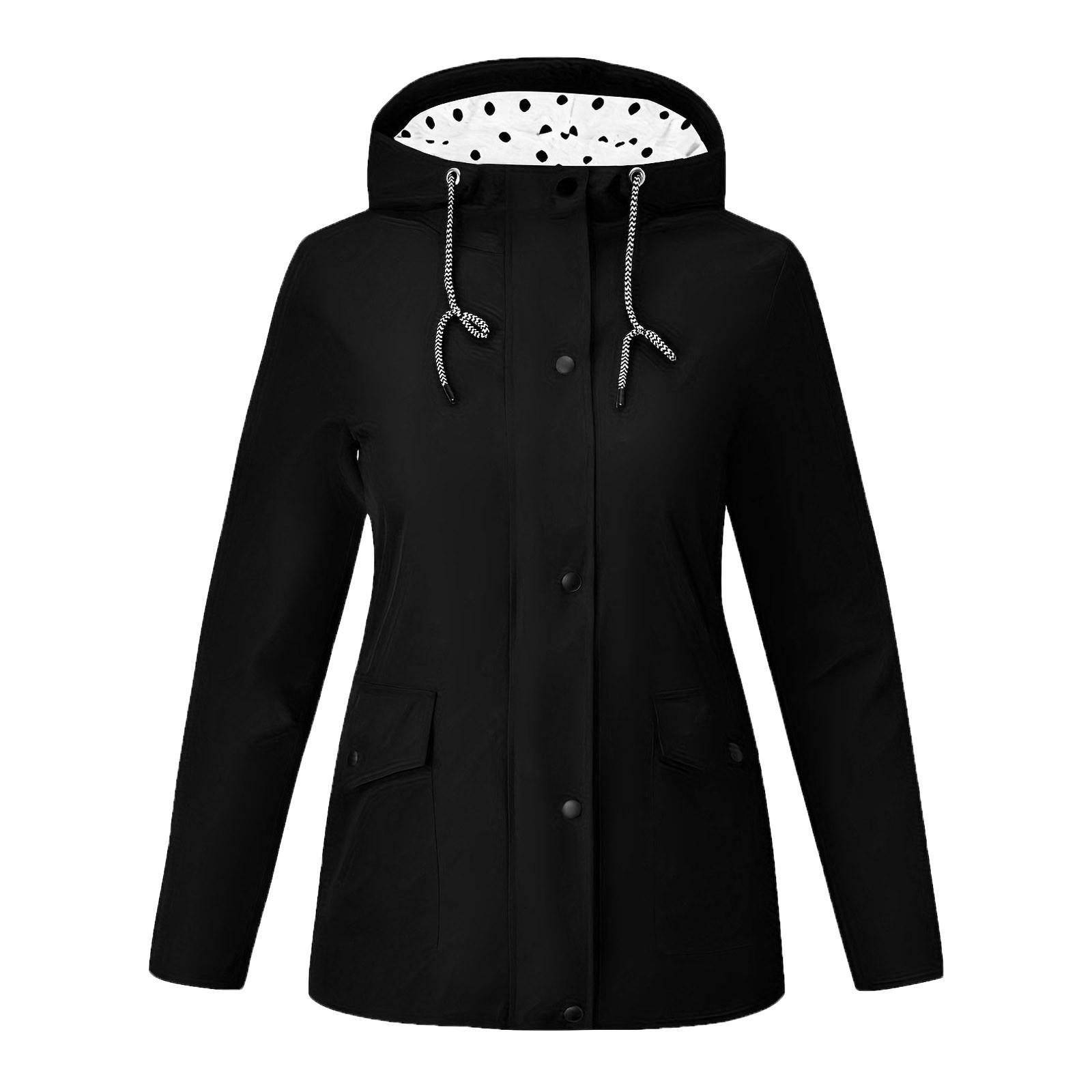 

Женская однотонная водонепроницаемая и солнцезащитная спортивная одежда для улицы, повседневная куртка с капюшоном M чёрный