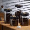 Vacuum Sealed Jar for Coffee Beans Airtight Food Storage Container Clear Glass Jars for Home Moisture-Proof Air Extraction Tank