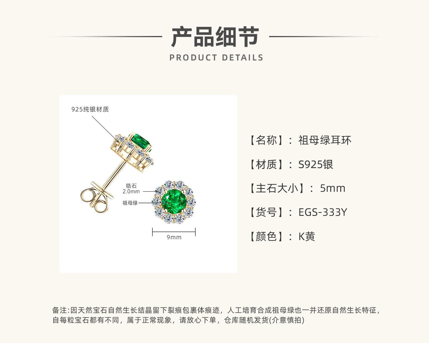 

silvere Glam Модные Европейские и Американские Ретро Хип-хоп, Серьги-пусеты с изумрудом, Дизайнерские серьги высокого класса для женщин, Серьги из стерлингового серебра S925 925 silver золотистый