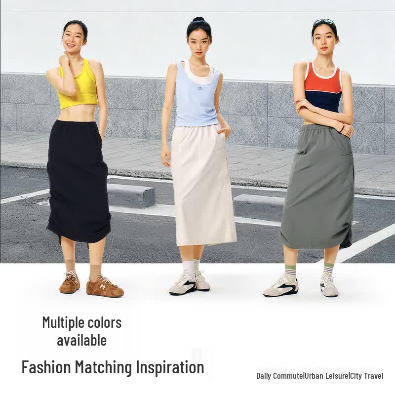 CAMEL Women's Quick-Dry A-Line Outdoor Cargo Skirt