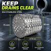 304 Stainless Steel Conical Floor Drain Filter Strainer Insert, Anti-Clog Anti-Rodent, Plug-and-Play, 50/63/75/83mm