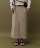 Beiodeu Suede Long Skirt_Gray