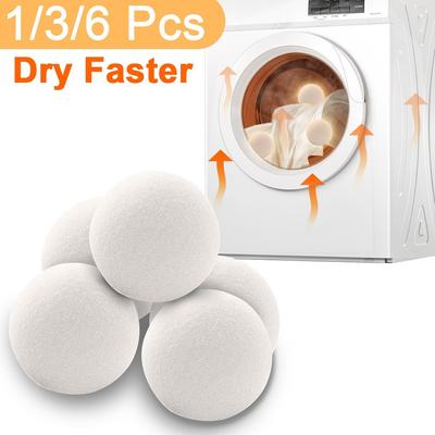 Boules de séchage de laine réutilisables, adoucisseur de linge, Kit de séchage polaire, accessoires utiles pour Machine à laver