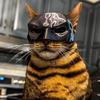 Pisică Mască Răzbunător Băț Halloween Pălărie Cosplay Imprimată 3D Pisică Jucării Amuzante Accesorii pentru Animale de Companie Recuzită Foto
