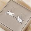 Sneaking Cat Earrings for Women Girls Stainless Steel Cute Animal Kitten Drop Earrings Jewelry Birthday Gift 2026 New