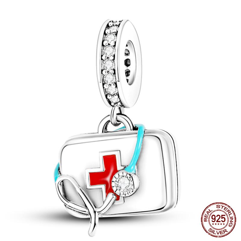 Fit Qikaola Original Bracelets Copper Music Symbol Drawing Plate Medicine Box Career Series Charms Beads For Diy Jewelry