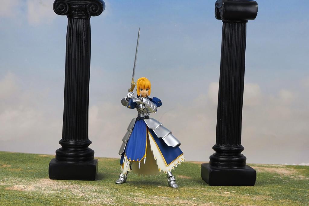 [Good in three directions] Impressive figma Arts Diorama Photography Figures and Accessories Ancient Greek and Roman Style Pillars (Black 23cm x 2)