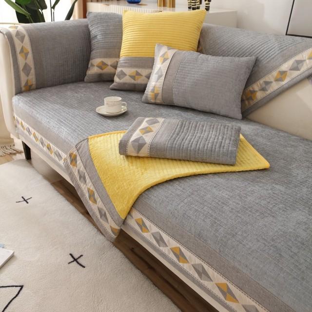 All Season Universal Cotton Sofa Cover Anti -Slip Combination Sofa Cushion Cover For Modern Living Room Furniture Dust Protection