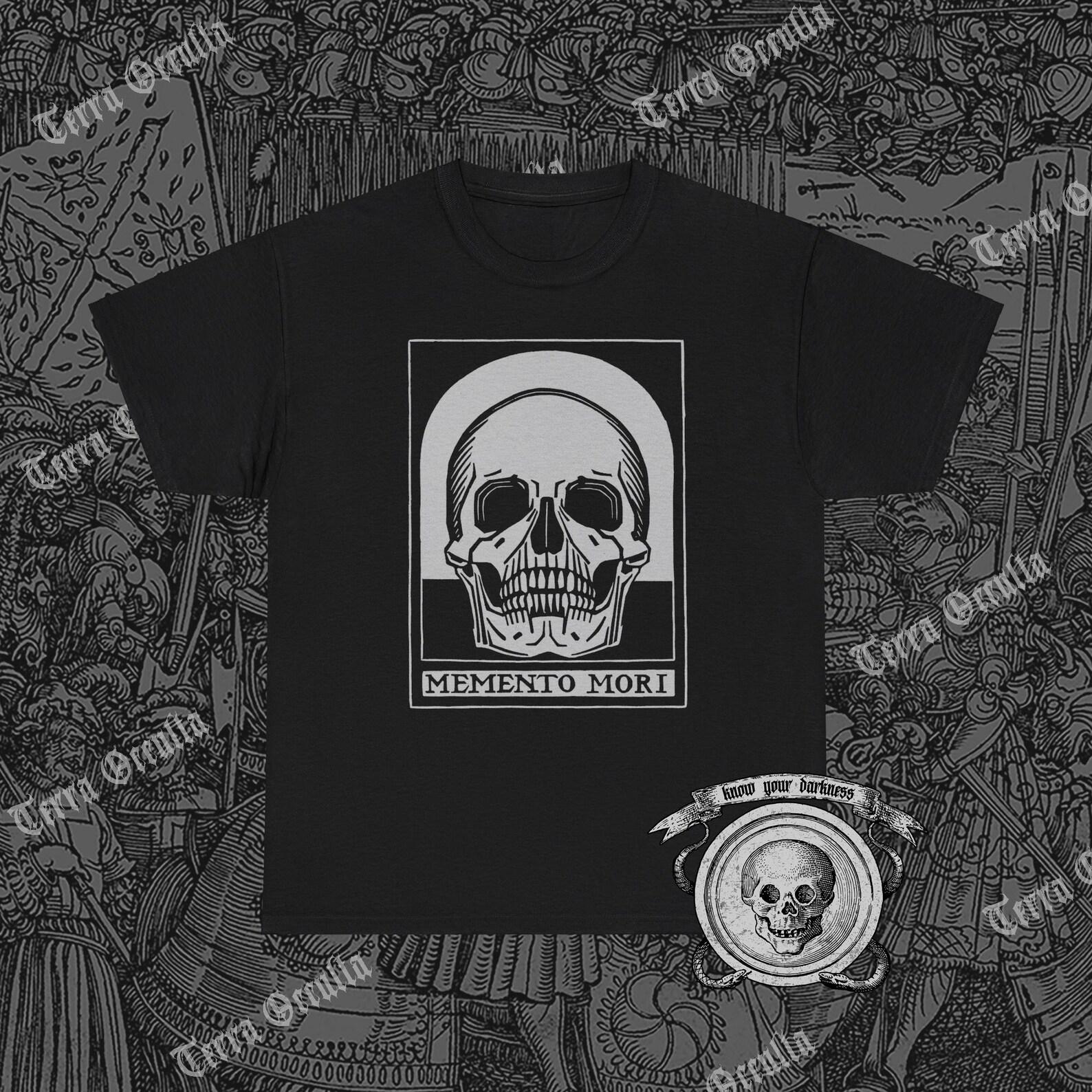 Memento Mori Shirt, Human Skull, Vanitas, Ars Moriendi, Woodcut S