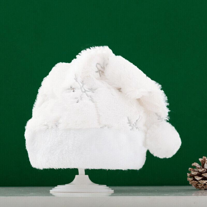 

Рождественская шапка Санта-Клауса Рождественские шапки для взрослых Плюшевая бархатная рождественская роскошная шапка-снежинка Счастливого Рождества