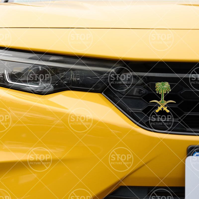Car Badge Saudi Arabian Date Palm Tree Logo 3D Decal Grille Body Emblem For Skoda Peugeot Toyota Honda Nissan Suzuki GMC kia
