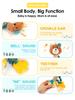 Non-Toxic 1Pcs 0-6 Months Dental Gum Hand Grip Plush Doll Can Bite Practice Grasping Parent Baby Interactive Puzzle Rattle Soothing Toy