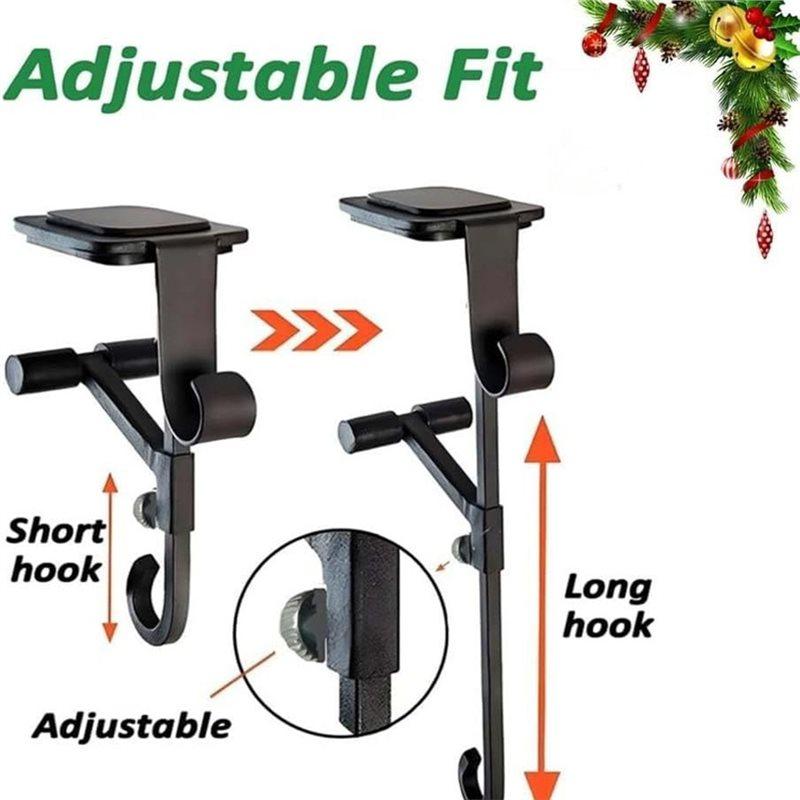 M-Modern-Mantel Hanger Adjustable Hooks-Heavy Duty 2 In 1 Fireplace Stocking And Garland Hanger Securely Holds For Decorations