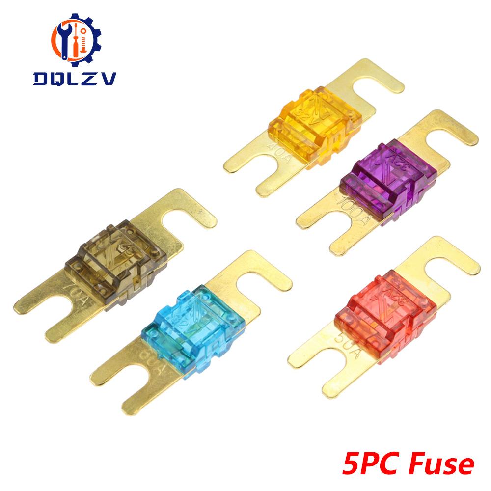 Car Audio Fuse Power Fuse Holder 30-150A Stereo Audio Single Way AGU Fuse Holder Power Distribution Block Fusebox Car Fuse