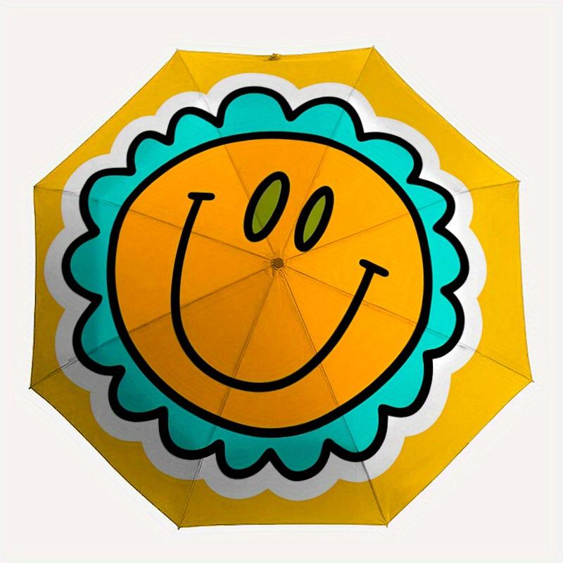 

1pc Sunflower Automatic Folding Umbrella, Portable & Foldable Design with 8 Ribs, Casual Outdoor Accessory yy250805134