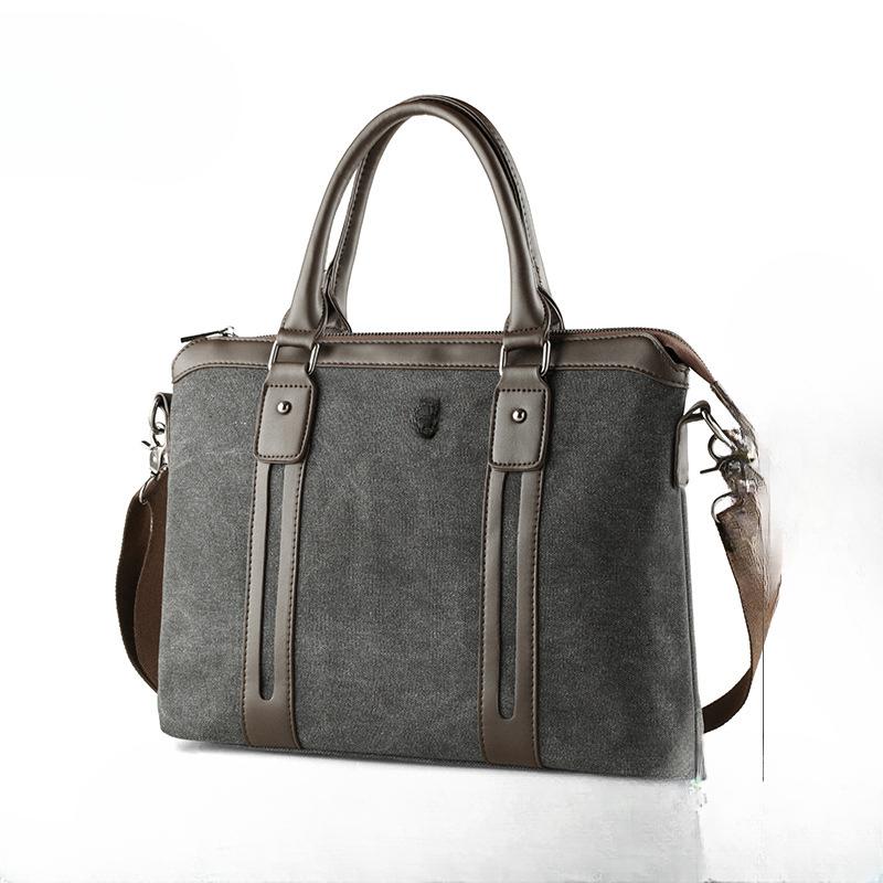 Business-Herrentasche, Canvas-Ein-Schulter-Tasche, lässige Computertasche, Inventar-Aktentasche